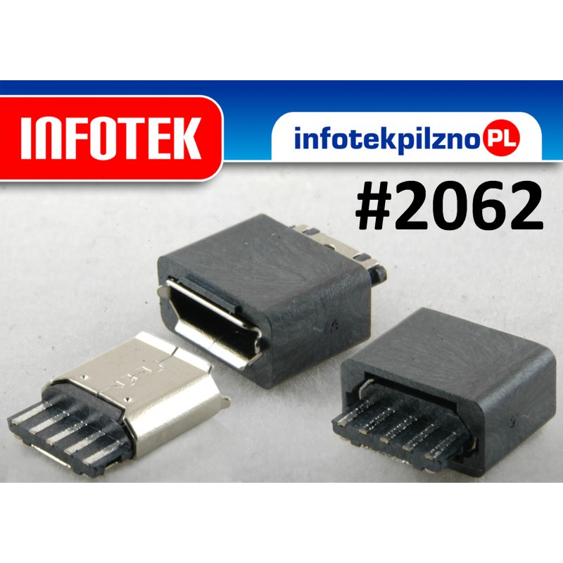 Gniazdo Złącze Micro Mikro Usb B 5 Pin Z Osłoną Infotek Pilzno Tel 797 454 454 Komputery 1874