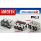 Gniazdo port USB 2.0 Laptop 10 mm krótkie 4 pin