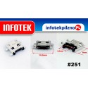 Gniazdo micro mikro USB 7pin tablet nawigacja, HTC 