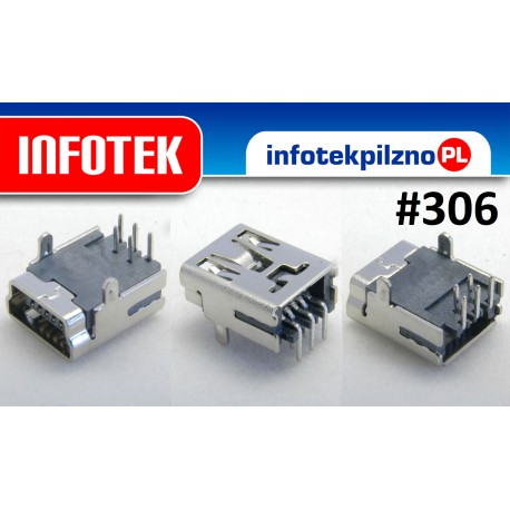 Gniazdo mini USB 5 pin złącze miniUsb 5+2