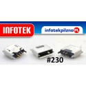 Gniazdo złącze micro mikro USB 180 stopni radio