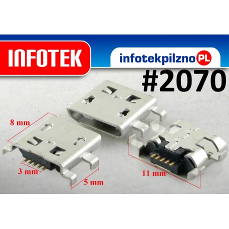 Gniazdo złącze micro mikro USB