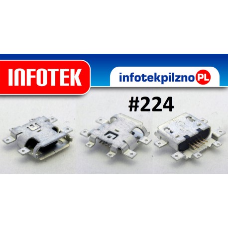 Gniazdo złącze systemowe micro USB 