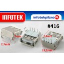 Gniazdo port USB 2.0 Laptop 14 mm 2 piny 4 pin