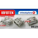 Gniazdo port USB 2.0 Laptop 10 mm pionowe 2 pin