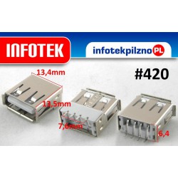 Gniazdo port USB 2.0 Laptop 13,5 mm