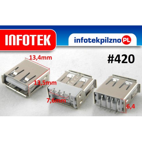 Gniazdo port USB 2.0 Laptop 13,5 mm